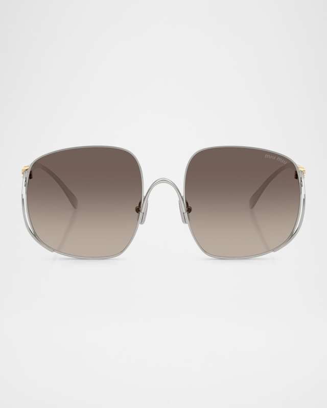 MU A57S Metal Square Sunglasses